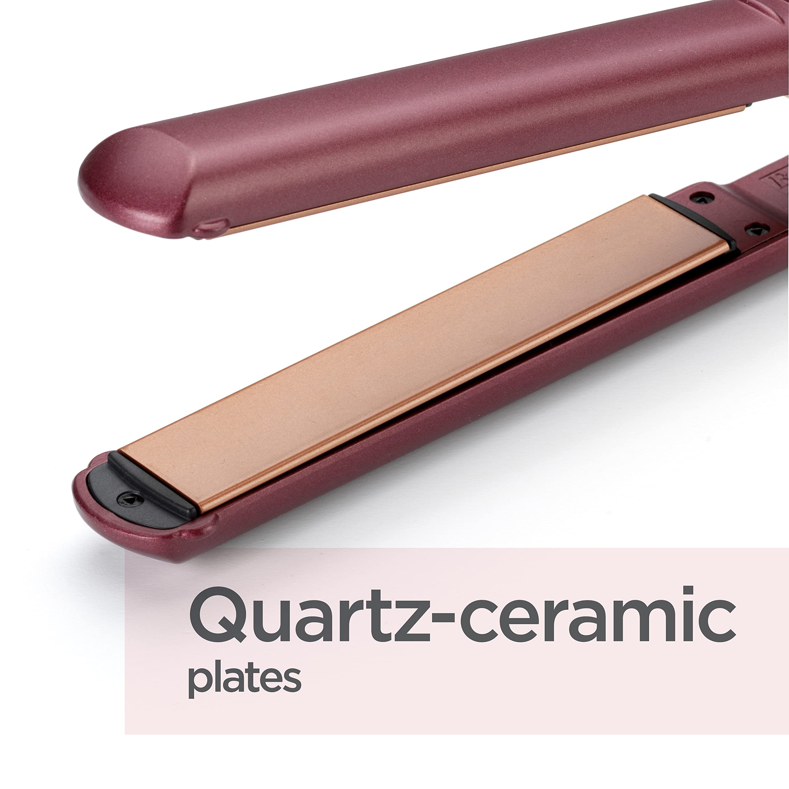 BaByliss Berry Crush 230 Hair Straightener| 10 Heat Settings From 140c - 230c For Use On All Hair Types l Long Length 3m Swivel Cord | Long Length Plates For Fast Smooth Styling | 2183PSDE(Brown) BaByliss Berry Crush 230 Hair Straightener| 10 Heat Settings From 140c - 230c For Use On All Hair Types l Long Length 3m Swivel Cord | Long Length Plates For Fast Smooth Styling | 2183PSDE(Brown)